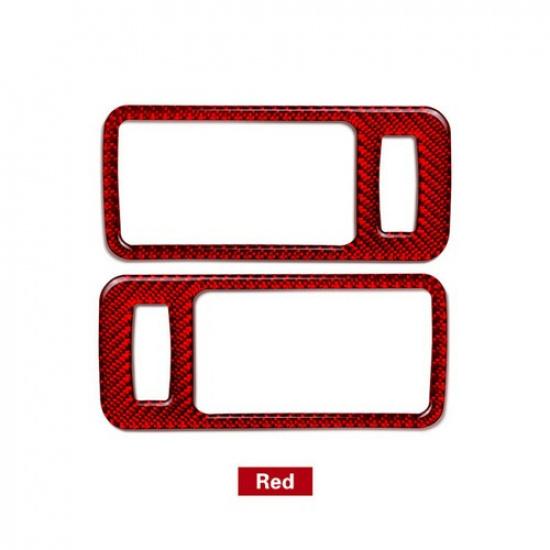 2Pcs For Ford Mustang 2009-13 Red Carbon Fiber Door Handle Bowl Sticker Cover