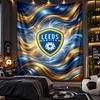 Gobelin wiszący na ścianę z nadrukiem piłkarskim Leeds United Tkanina do salonu Sypialni Wystrój domu