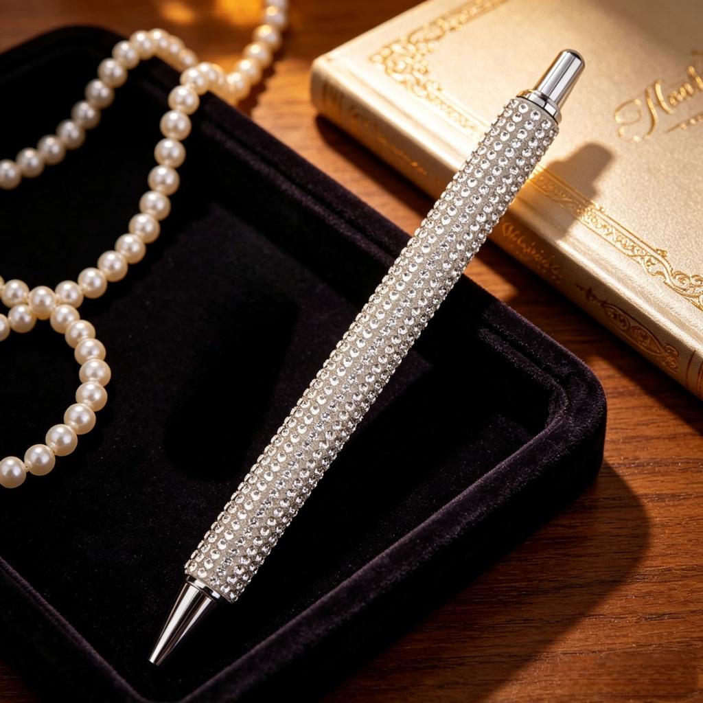 Luxury Sparkling Rhinestone Ballpoint Pen, Suitable For Gifts To Friends, Diary Writing, And Office Stationery