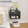 Floating Nightstands Set of 2, Modern Wall Mounted Bedside Tables, Black