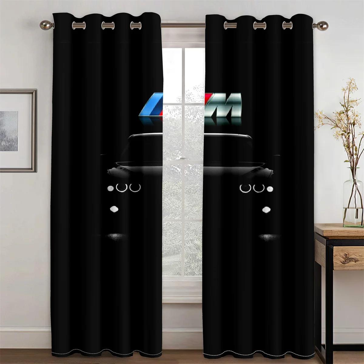 

Comic Graffiti Sports Cars Cool Boys Kids Men 2 Pieces Light Filtering Curtain for Living Room Bedroom Home Window Drape Decor 50W130H(CM)2PCS