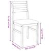 Dining Chairs with Cushions 2 pcs Brown Solid Rubberwood