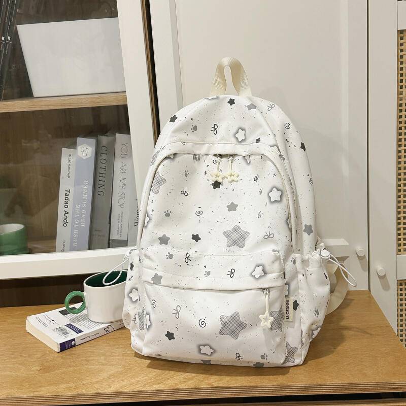 Junior High School Student Schoolbag Women's Large Capacity Waterproof Lightweight Printed Backpack