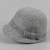Autumn and Winter Bow Wool Warm Equestrian Hat Women's Bowler Top Top Hat British Temperament Felt Mother Hat