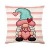 Pillow Cover Valentine's Day Linen Letter Striped Printed Pillow Living Room Decoration Cushion Cover