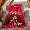 Strawberry Flannel Blanket Soft Warm All-Season Throw, Design for Camping, Car Travel, Hiking Sofa, Bed, Office Perfect Gift for Parties
