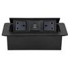 Pop-up UK Standard Desktop Multimedia Power & USB Socket for Conference Tables