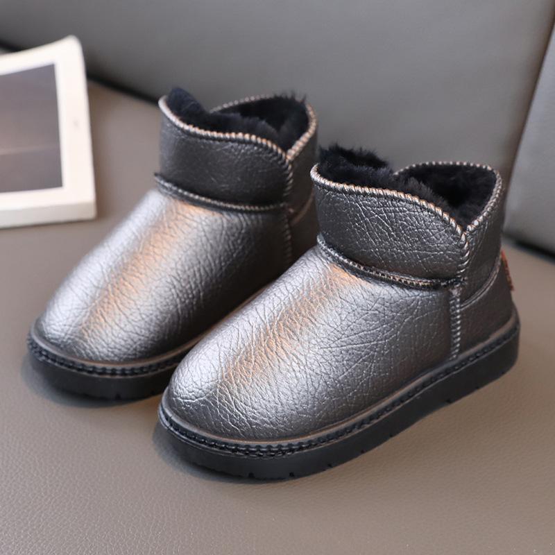 Children's Snow Boots Boys' Cotton Boots 2024 New Winter Piled Thickened Girls' Cotton  Children's Baby Warm Shoes