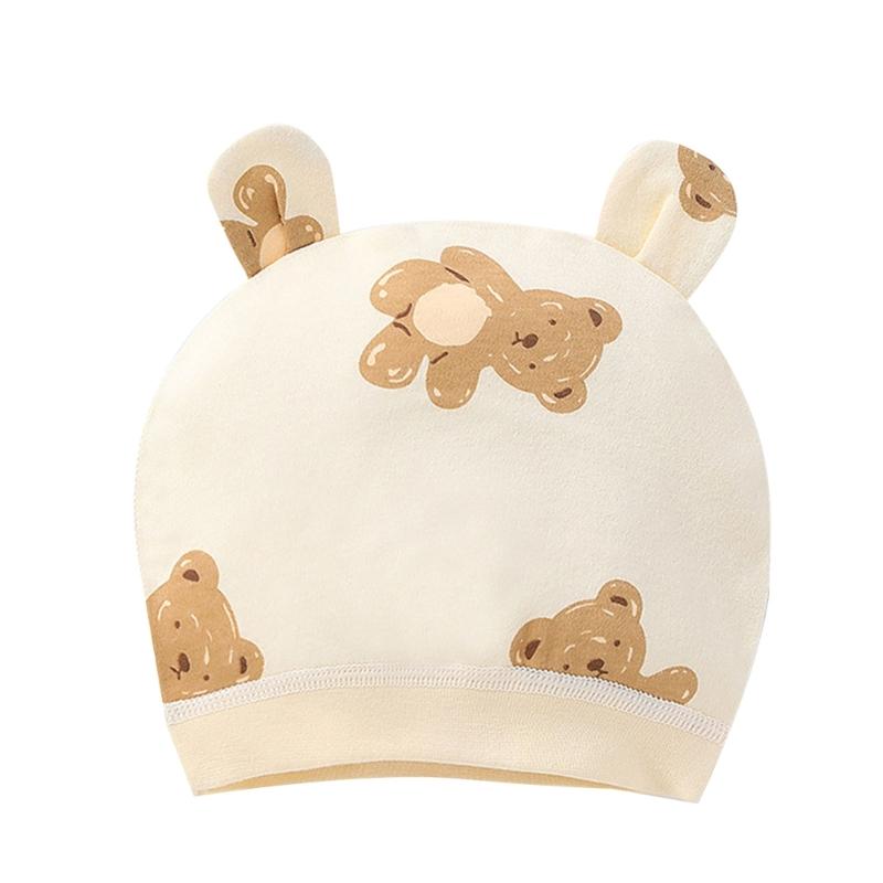 

Lovely Newborn Hospital Hat Preemie Boys Girls Beanie Solid with Animal Pattern Infant Baby Hats for Spring Autumn Gift