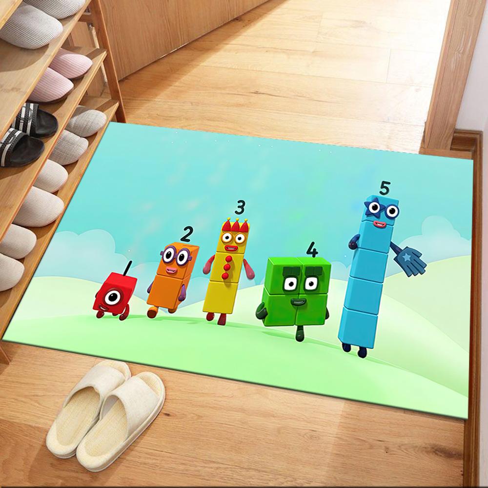 Numberblocks Carpet Design for Study Room Bedrooms Game Room Dormitory Antislip Carpet Anime Office Decor Gift for Festivals