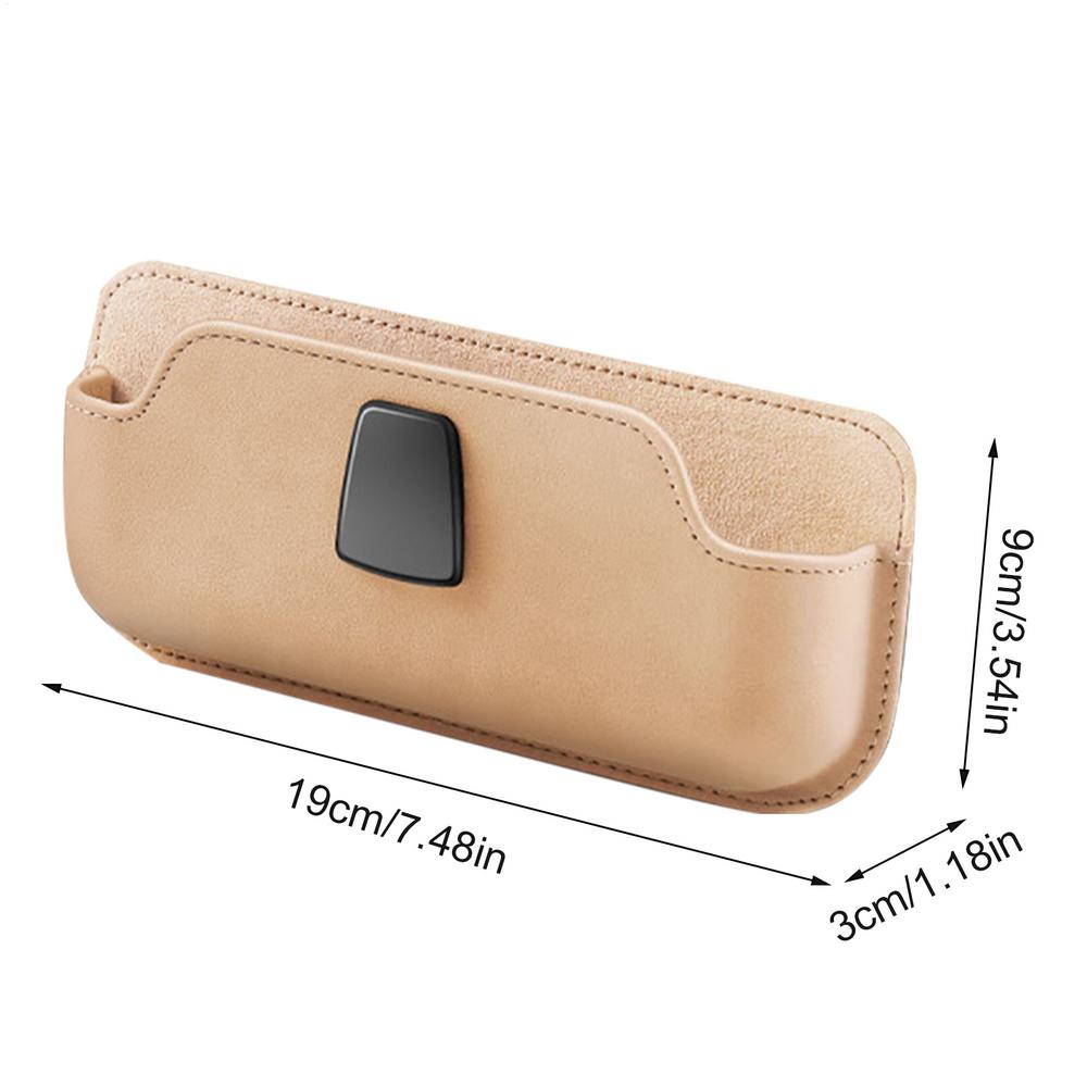Multifunctional pu leather Auto Eyeglasses Organizer Box Adhesive car instrument panel installation for Keys, Phones, Earphones