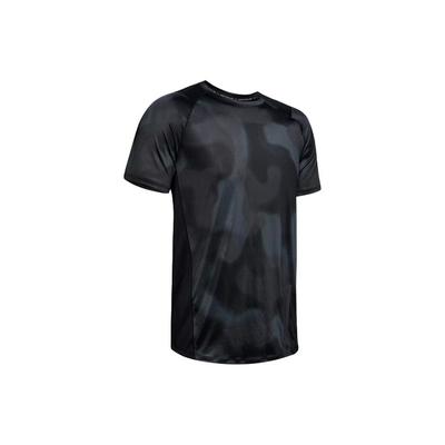 Męska koszulka treningowa z blokami kolorów i okrągłym dekoltem Czarne Szare 1345245-001