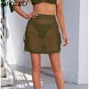 BITCED Sexy Bodycon Skirt - Lace-Up Hemline with Slit Women's Summer Skirt