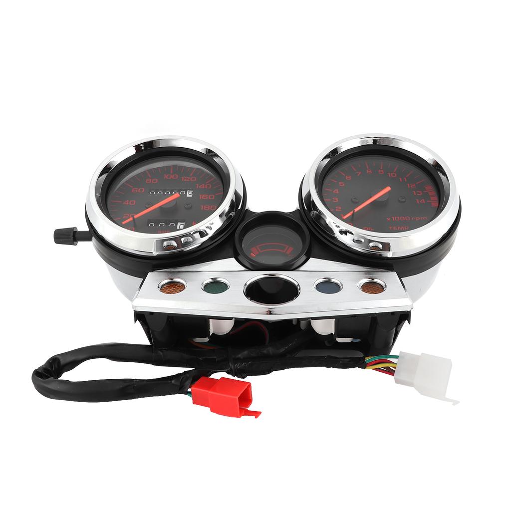 Motorrad Instrumentenanzeige Baugruppe Tachometer Kilometerzähler Rote Skalen Passend für HONDA CB400
