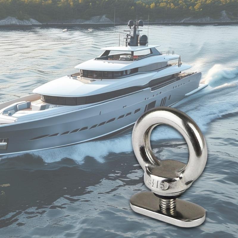 Marine Stainless Steel Sliding Rail Locking Boat Track Mount Tie Down Eyelet Hardware For Secure Equipment Mounting