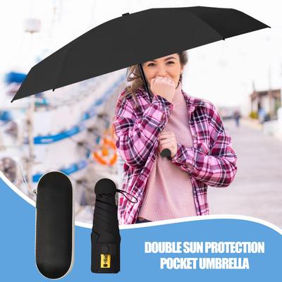 Pocket Sun Protection Umbrella UV Blocker Travel Pocket Umbrella Lightweight Rain Sun Protection Women Men Outdoor Accessories