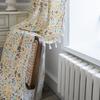 Curtains Finished Flower Print Fringe Small Window Kitchen Valance Cotton Linen Semi-blackout Living Room Bedroom Bay Window
