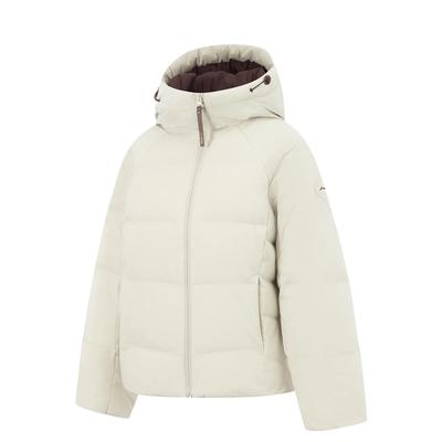 Série Fitness Casaco Quente de Penas com Capuz e Zíper Cor Sólida Feminino Roupa Exterior AYMV198-4