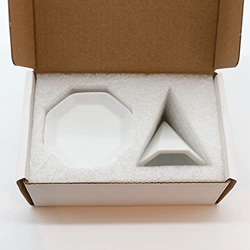 Kamidana No Sato Morishio Set, Octagonal, Small, Includes 5 Unglazed Octagonal Plates, Easy To Make Morishio, Solidifying Container, Good Luck, Protec