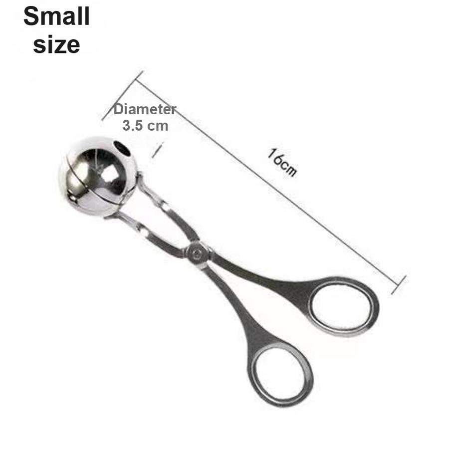 2 Stück Edelstahl-Fleischbällchenformer mit Fleischbällchen-Formwerkzeug für die Küche, Fleischbällchenformen, Dämpfen und Reiskugelform