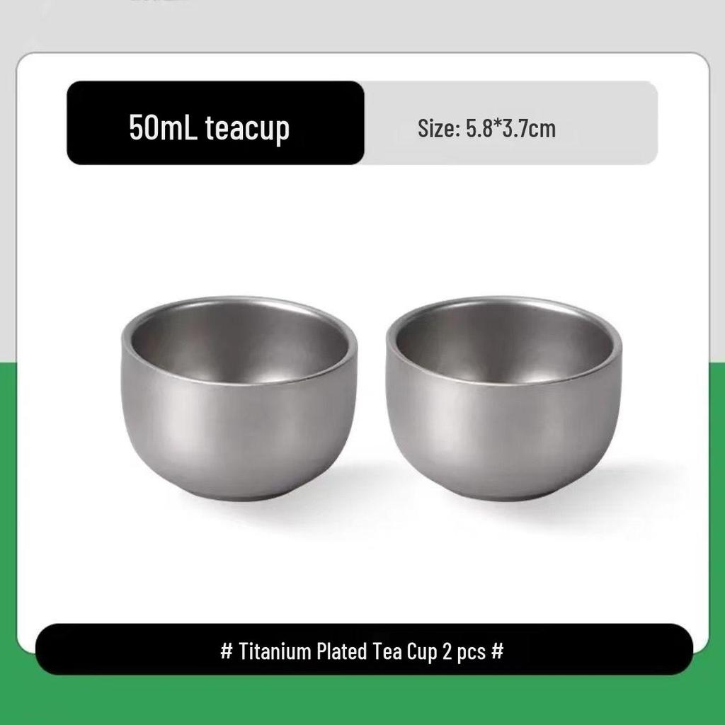 Portable Pure Titanium Tea Set: Anti-Scald, Outdoor Camping, Travel-Friendly Tea Maker