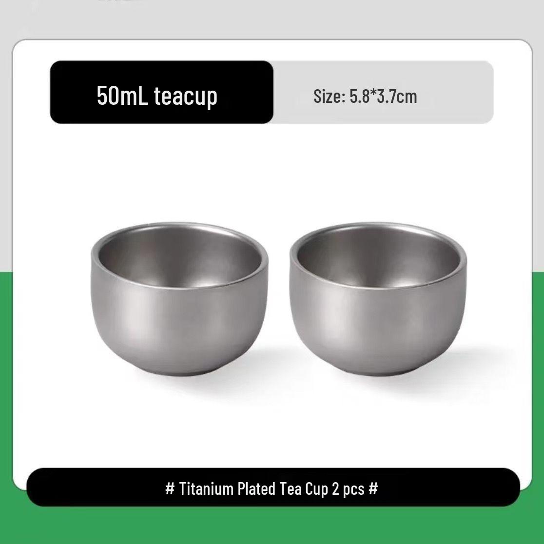 Portable Pure Titanium Tea Set: Anti-Scald, Outdoor Camping, Travel-Friendly Tea Maker