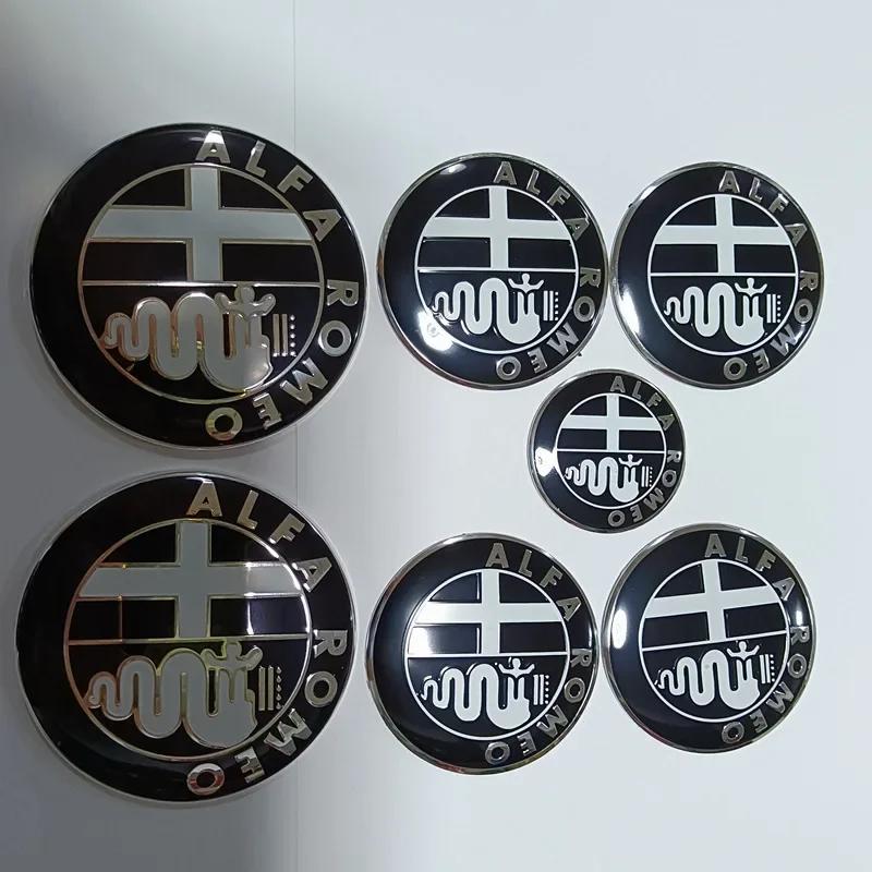 RCIZ5 pour Alfa Romeo Giulia MiTo Stelvio Giulietta GT 159 147 156 Capot Avant Coffre Arrière Cache-moyeu Volant Autocollant