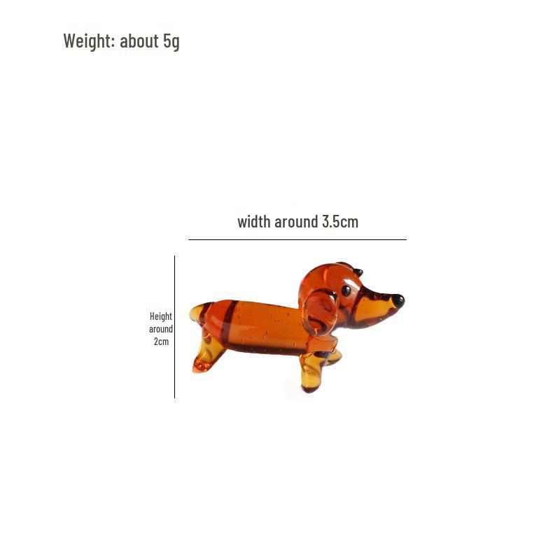 Teddy, Corgi, Shiba Inu, and Pomeranian Glass Animal Ornaments