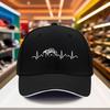 1pc of 2025 Unisex Lightweight Baseball Cap for All Seasons Featuring a Photography Heartbeat Print Appropriate for Any Season