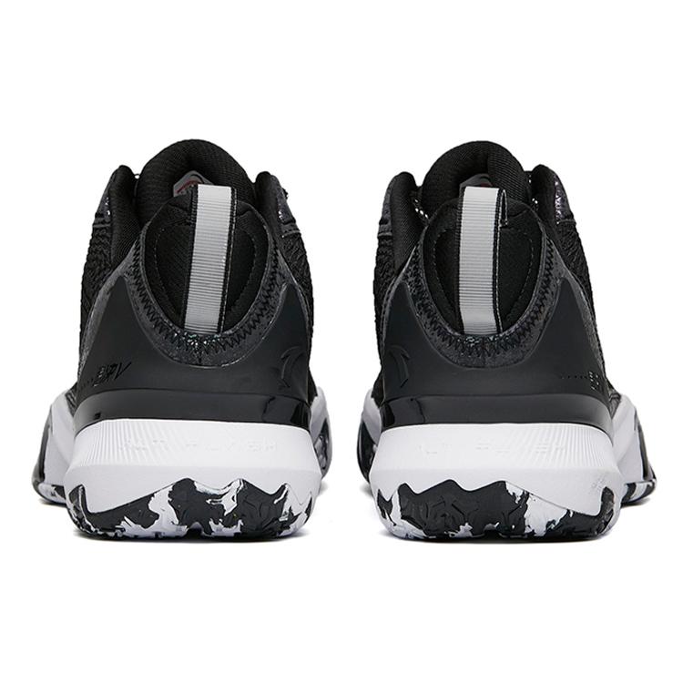 Anta The Dagger 5 Cushioning Anti-Slip And Wear-Resistant Low-Top Basketball Shoes Men's Black White 112141605-5