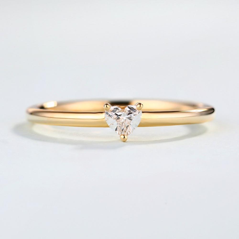

Trendy Heart Rings for Women Cute Love Heart Shaped Student Rings Fashion Jewelry Gift No. 9 золотой