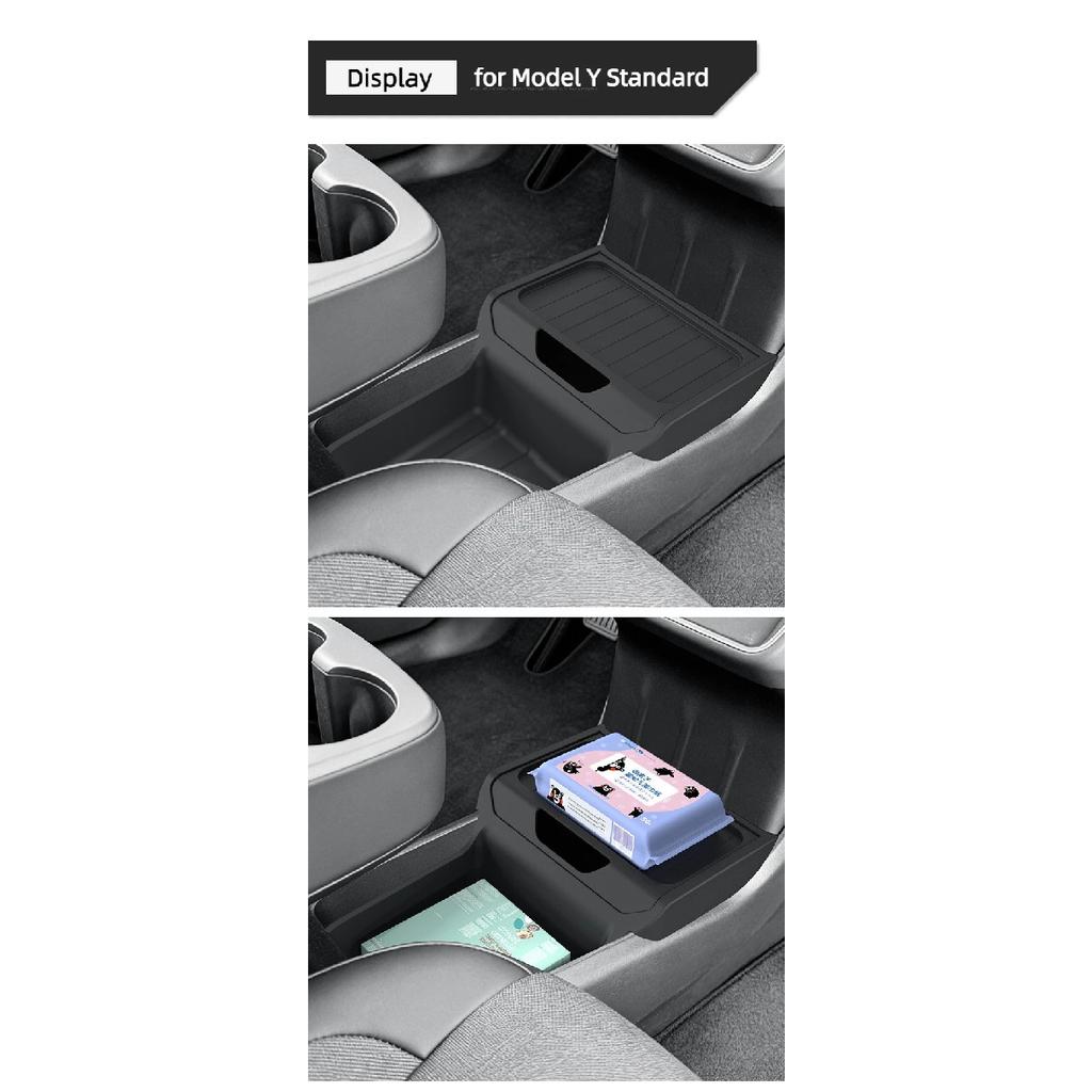 for Tesla Model Y Standard 2026 Accessories Center Console Storage Organizer Box Armrest Box Storage Tray Protection Mat