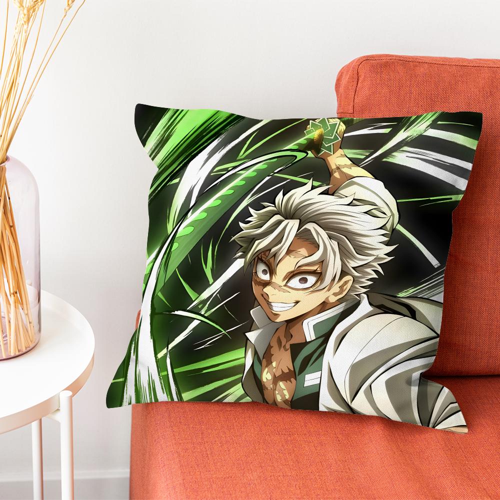 Shinazugawa Sanemi Pillow Case Pillow Case Living Room Sofa Cushion Cover Suitable For Home Bedroom Room Decoration