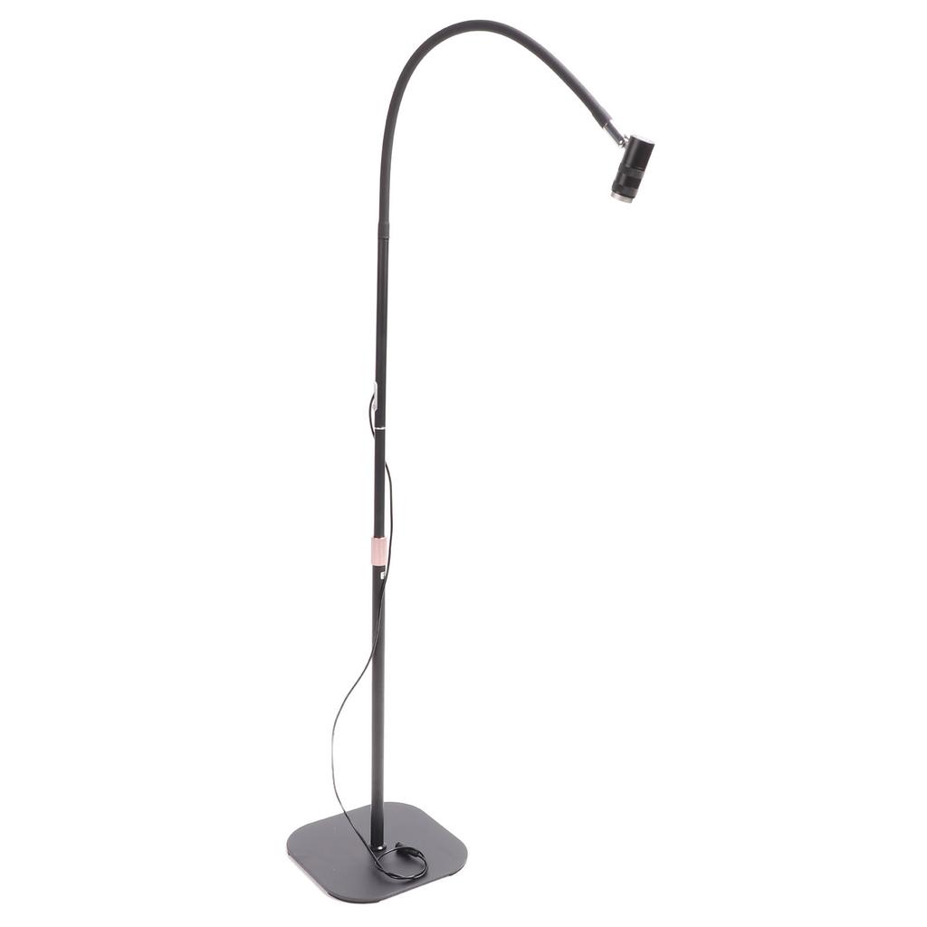 Eyelash Extension Glue Lamp 5 Brightness Adjust Height Flexible Gooseneck Lash Curing LED Light with Foot Pedal Control for Beauty Salon