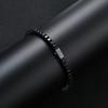 4mm Iced Out Black CZ Tennis Bracelet Spring Clasp Black Gun Plated Brass Hip Hop Jewelry for Women Men