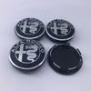 4 Stück 60mm Auto-Radnabenkappe Dekoration Logo Mittelkappe Schutz für Alfa Romeo Giulia Giulietta 159 Mito Spider GTA
