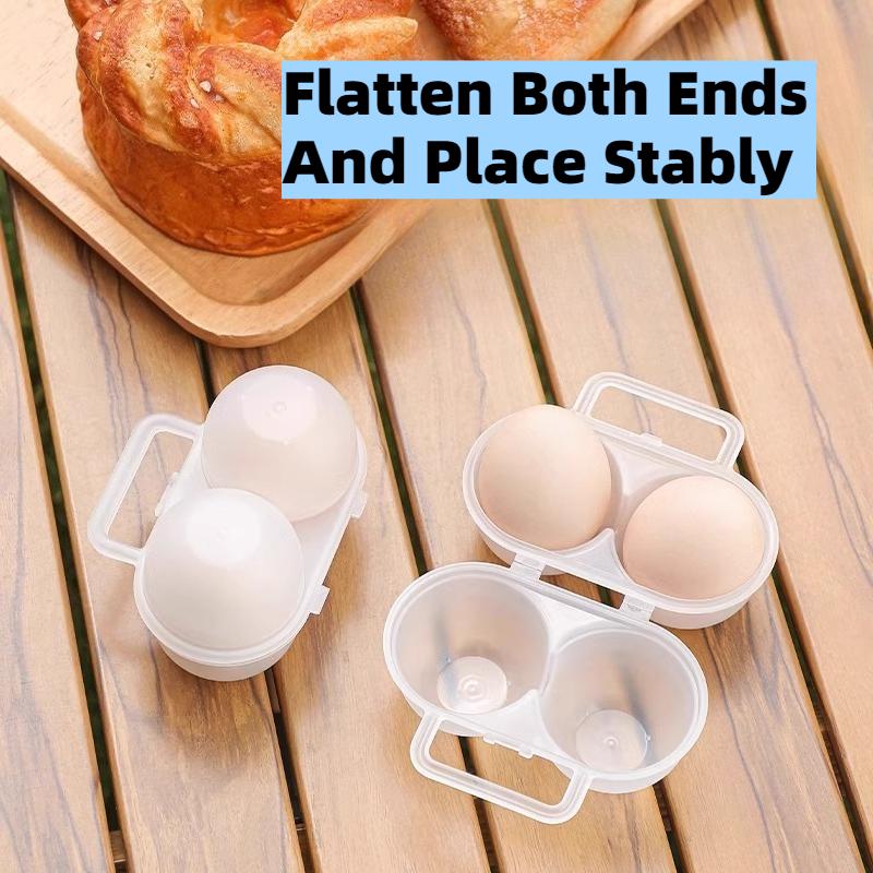 2Pcs 2-Cell Outdoor Portable Egg Box Plastic Tray Shock-absorbing Anti Drop Egg Loade Storage Containers Organizer Box Storage