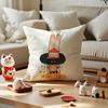 Illustrations Of Everyday Life Cushion Cover Anti-dustmite Pillowcase Invisible Zipper Silky Short Plush Sofa Cushion Cover