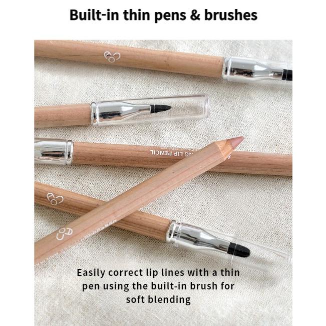 AOU BLENDING LIP PENCIL 6colors,Natural Over Lip Pencil That Provides Smooth Sliding, Long-lasting, and Delicate Quality.