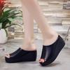 Summer one-word drag fish mouth muffin outer wear slope and casual mix and match cool slippers thick bottom sandals tide