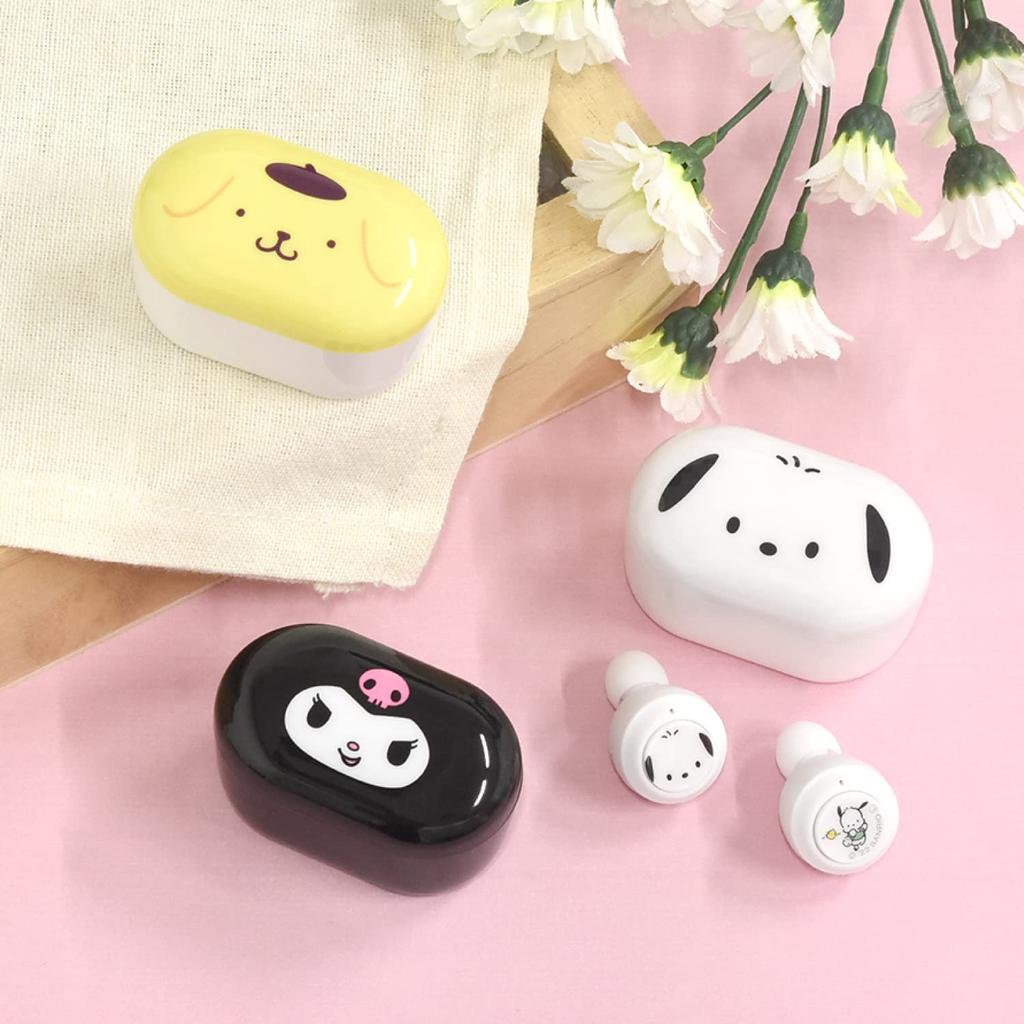 Gourmandies Sanrio Characters Pompompurin True Wireless Stereo Earphones SANG-136PN W54 x H33.5 x D33mm