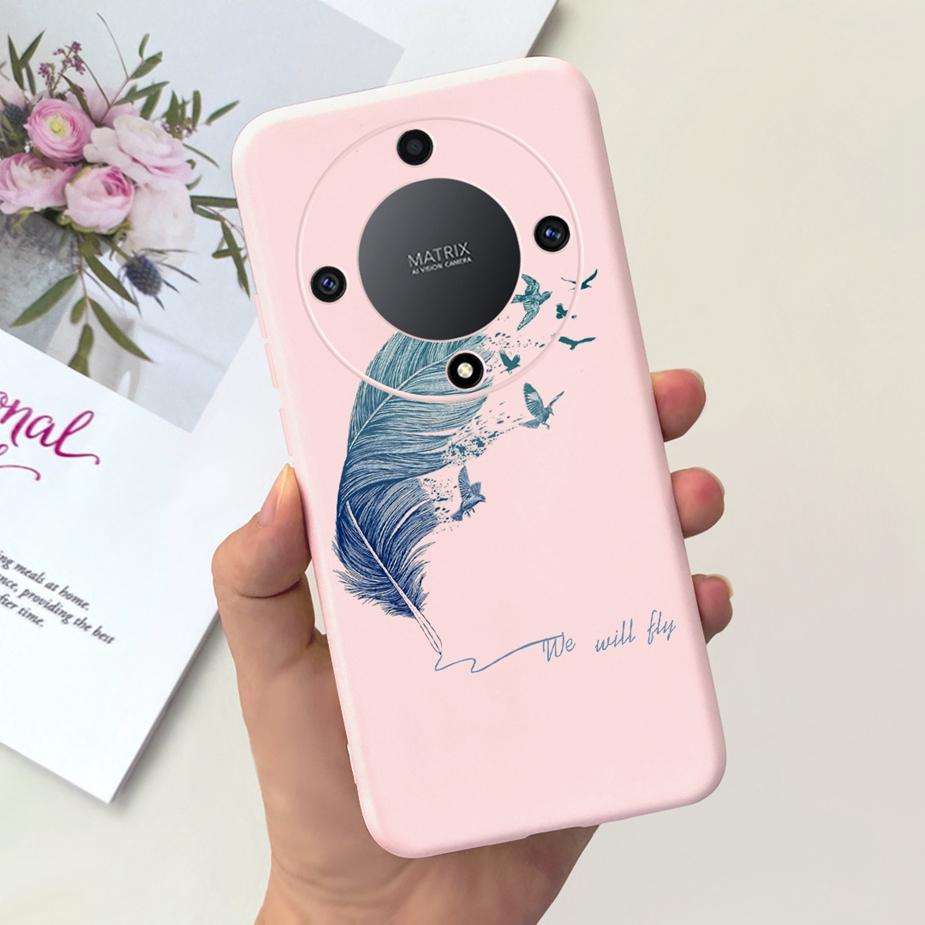 Für Honor Magic6 Lite Hülle Honor X9b Hübsche Mädchen Sonnenblumen Hülle Weiche Silikon Handyhülle Für Honor Magic6 Lite HonorX9b Bumper