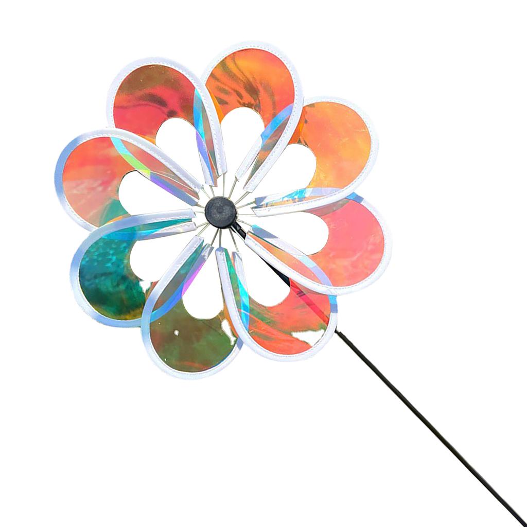 Wind Spinner Garden Yard Decoration Cartoon Outdoor Pinwheel Windmill Toy for Kid Diameter 30cm Rod
