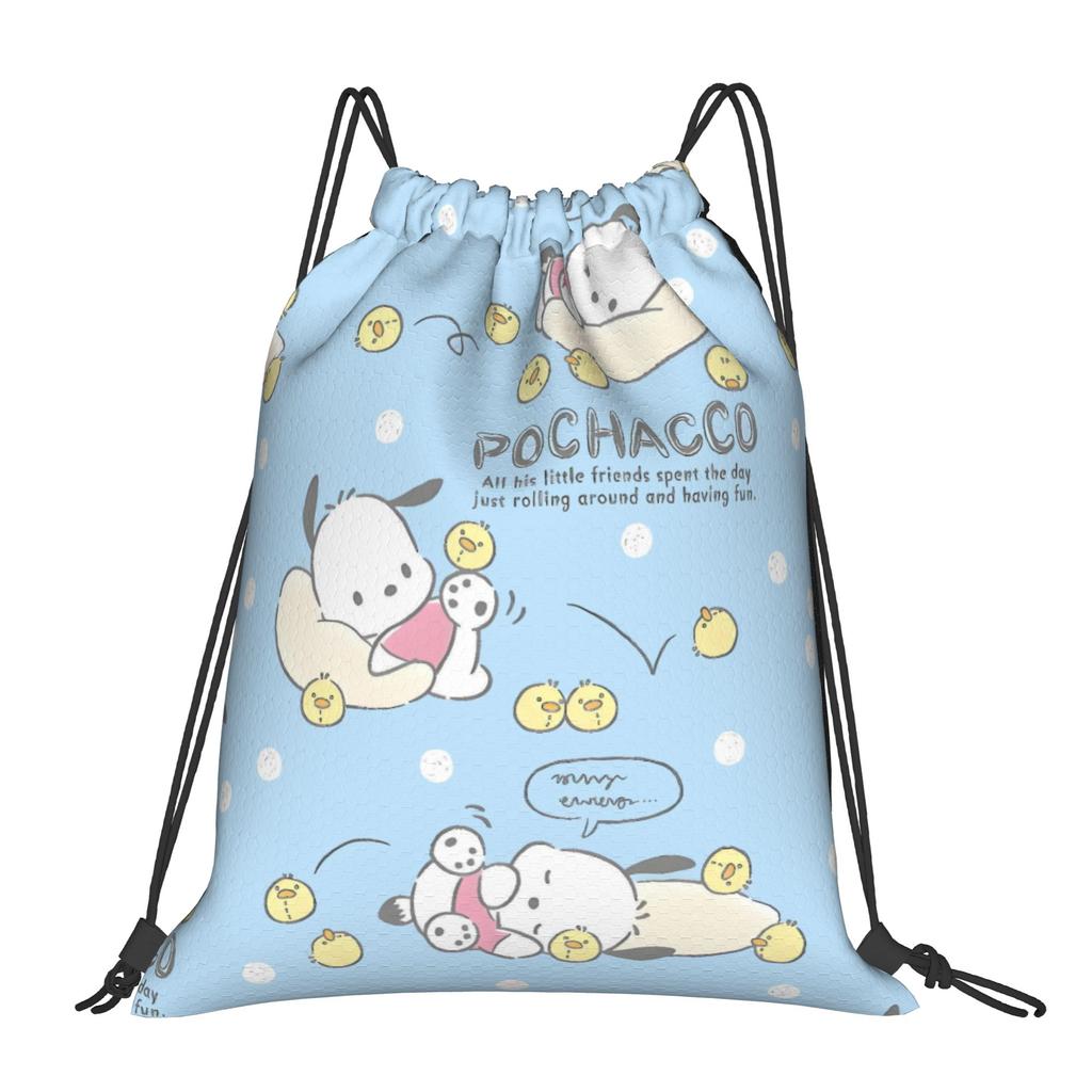 Custom P-Pochaccoes Drawstring Backpack Bags Women Men Lightweight Dog Cartoon Gym Sports Sackpack Sacks for Training