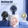 New 1 Pcs Portable Mini Cooler Fan USB Rechargeable 720°Rotatable Clip Fan Built In Night Lamp Personal Fan For Outdoor Camping