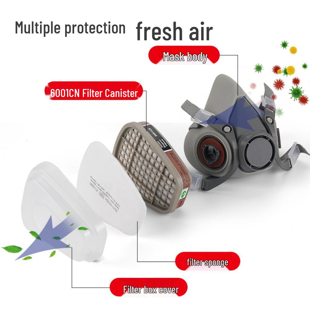 Respirator 6200 KN95 Mask for Spray Paint, Pesticide, Chemical, and Formaldehyde Protection