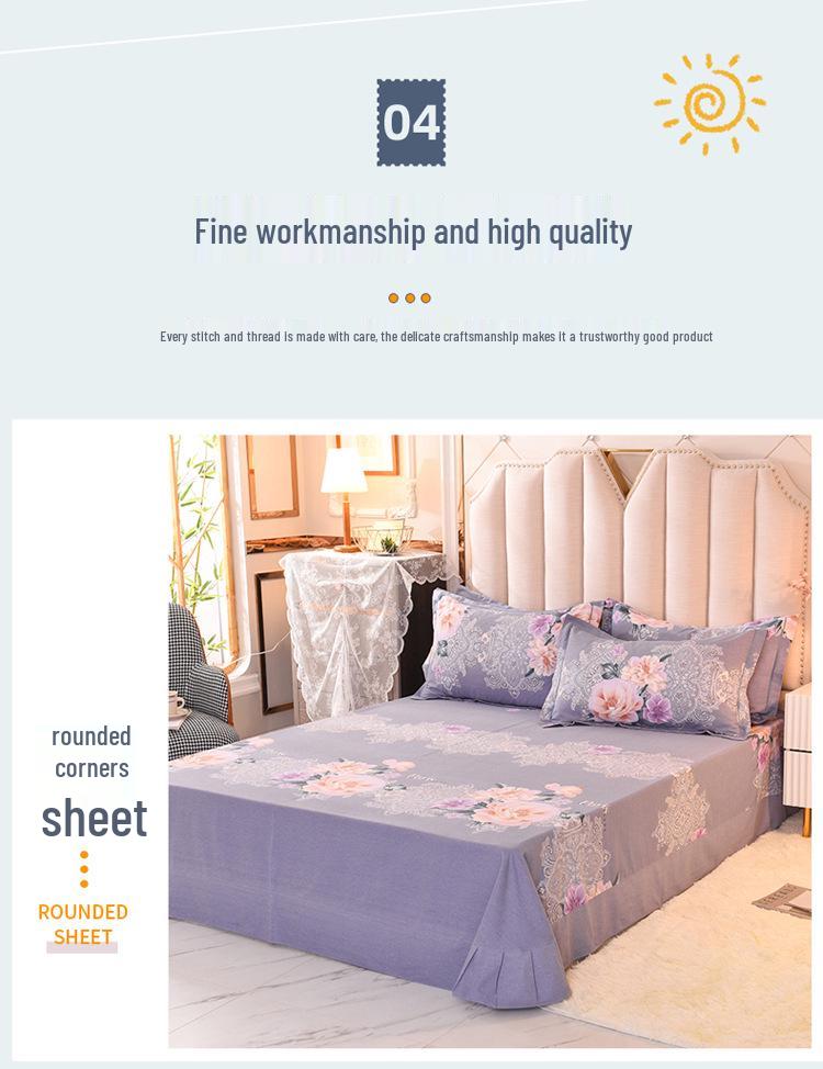 Thickened Brushed Pure Cotton Autumn/Winter Bedding Set - All-Season Universal (Four-Piece & Three-Piece Options)