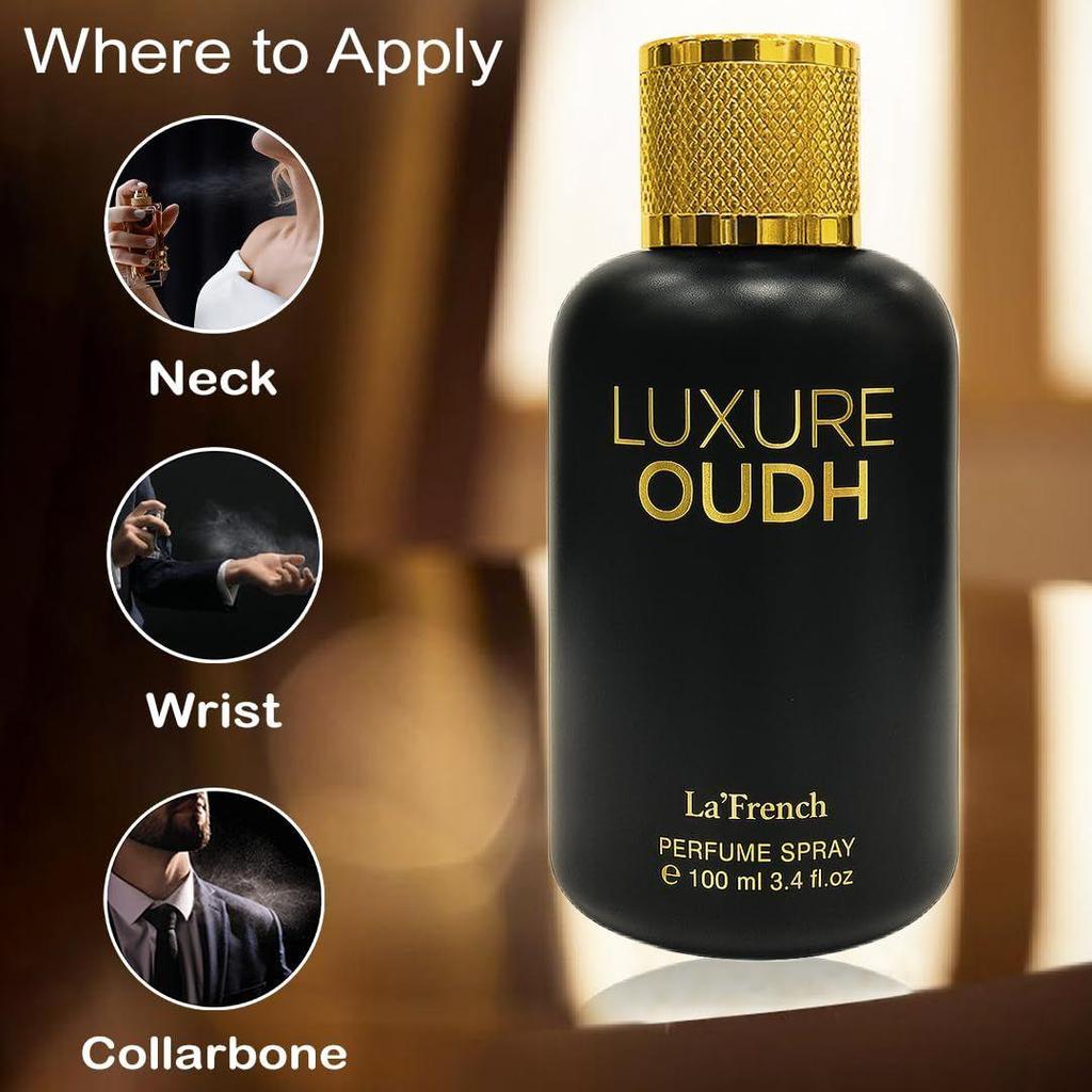 La French Luxure Oudh Parfüm für Damen & Herren Lang anhaltender Luxusduft, Ideales Geburtstagsgeschenkset, Bestes Parfüm mit ganztägigem Duft