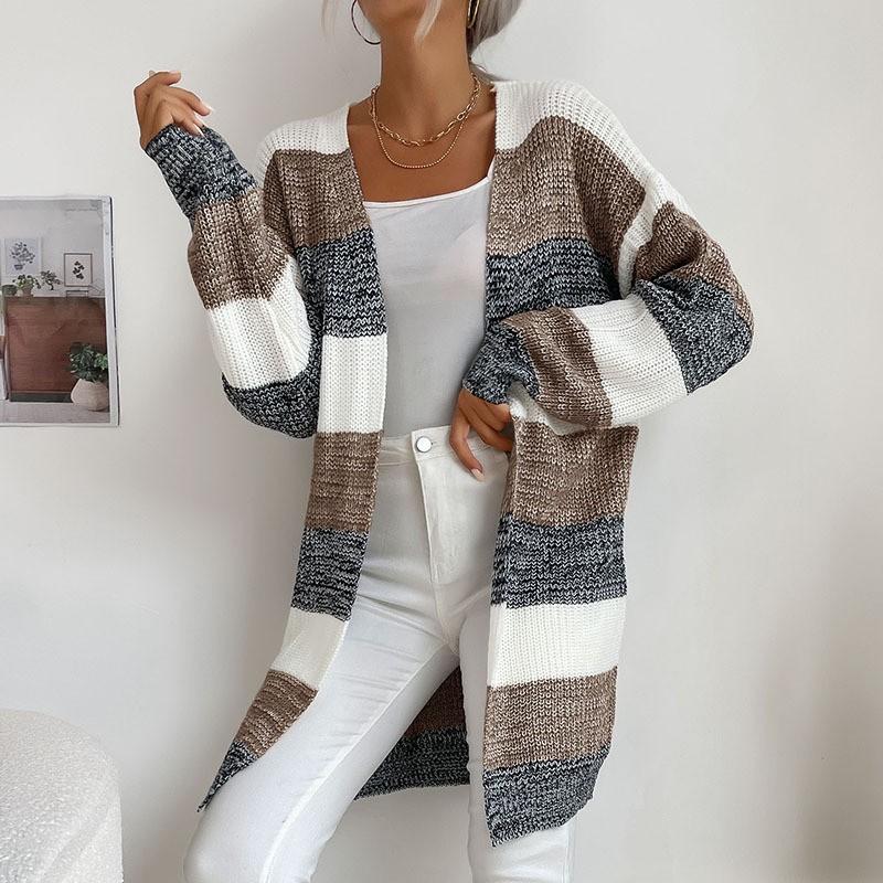 

Women s 2026 Fall New Mid-length Knit Sweater L темно-коричневого кольору