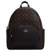 Gericht Canvas Leder Rucksack Groß Damen Schwarz / Braun (Unisex) Rucksäcke 5671 IMAA8